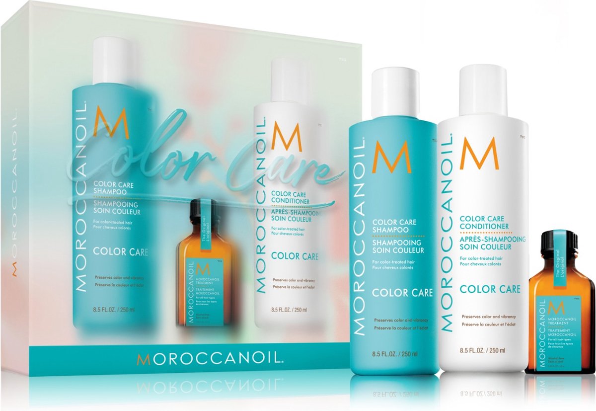 Zestaw do włosów farbowanych Moroccanoil Color Care – ochrona koloru i intensywna pielęgnacja