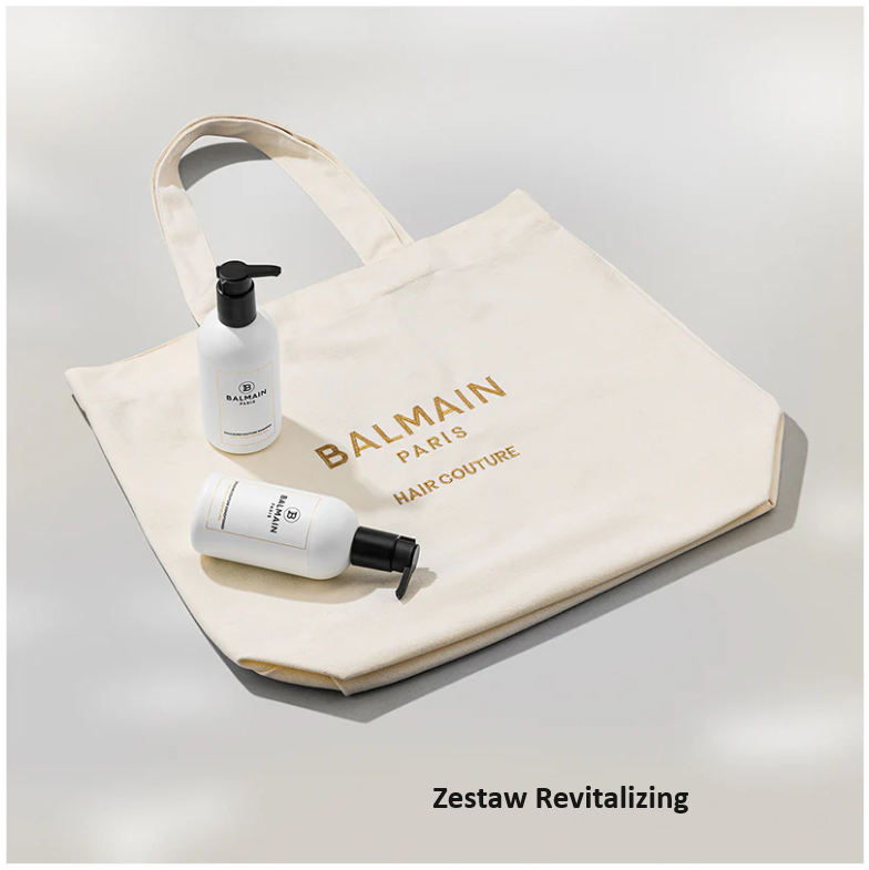 Zestaw Balmain Hair Revitalizing Szampon 300 ml + Revitalizing Conditioner 300 ml + Torba Plażowa