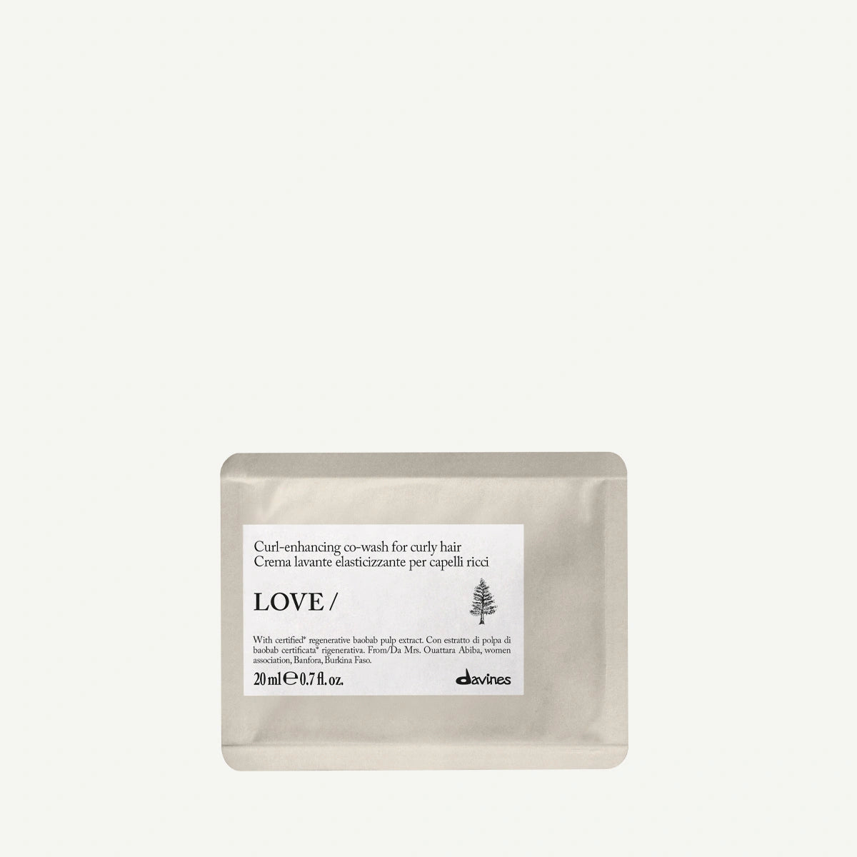 Davines LOVE CURL Cowash 20 ml – delikatne oczyszczanie, nawilżenie i podkreślenie skrętu