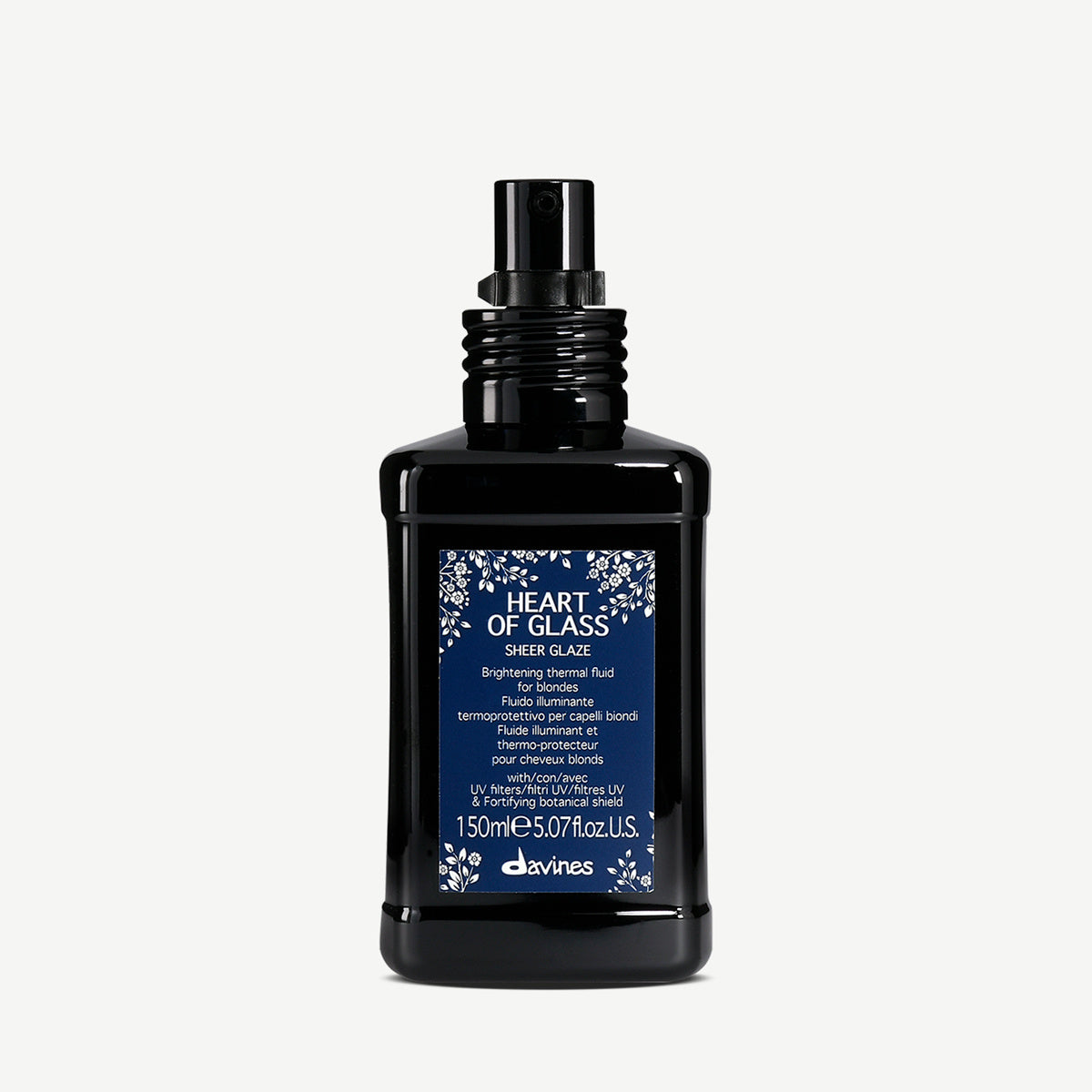 DAVINES DAVINES HEART OF GLASS rozświetlający fluid do włosów blond Sheer Glaze 150 ml