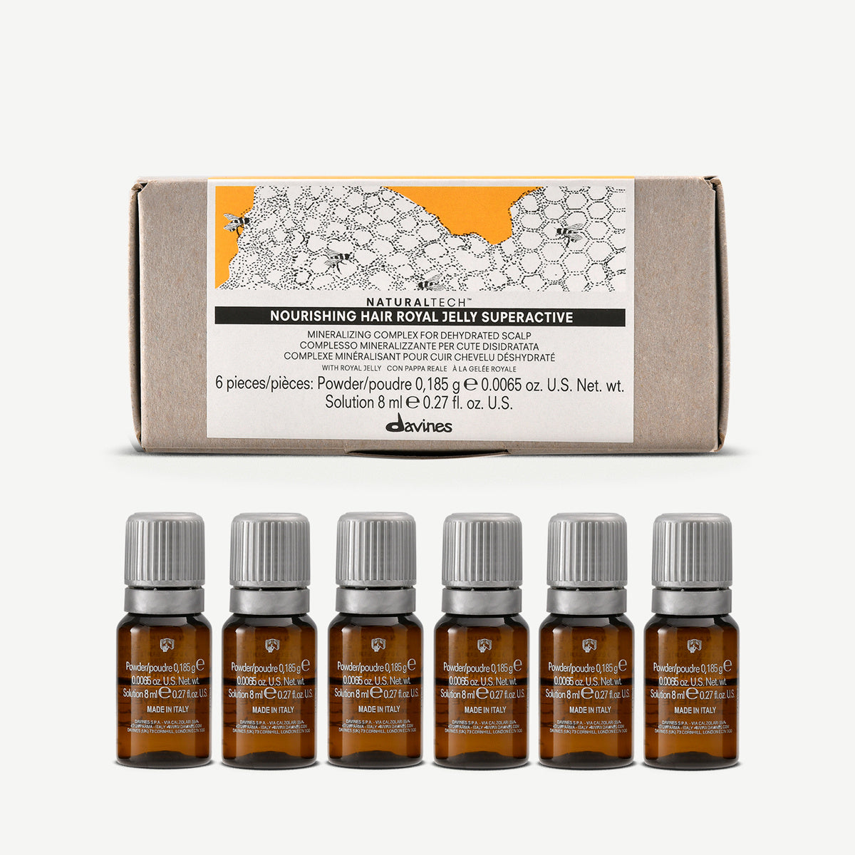 DAVINES DAVINES NATURALTECH koncentrat do włosów Nourishing Hair Royal Jelly Superactive 6x8 ml — Inhaltsstoffe i ocena