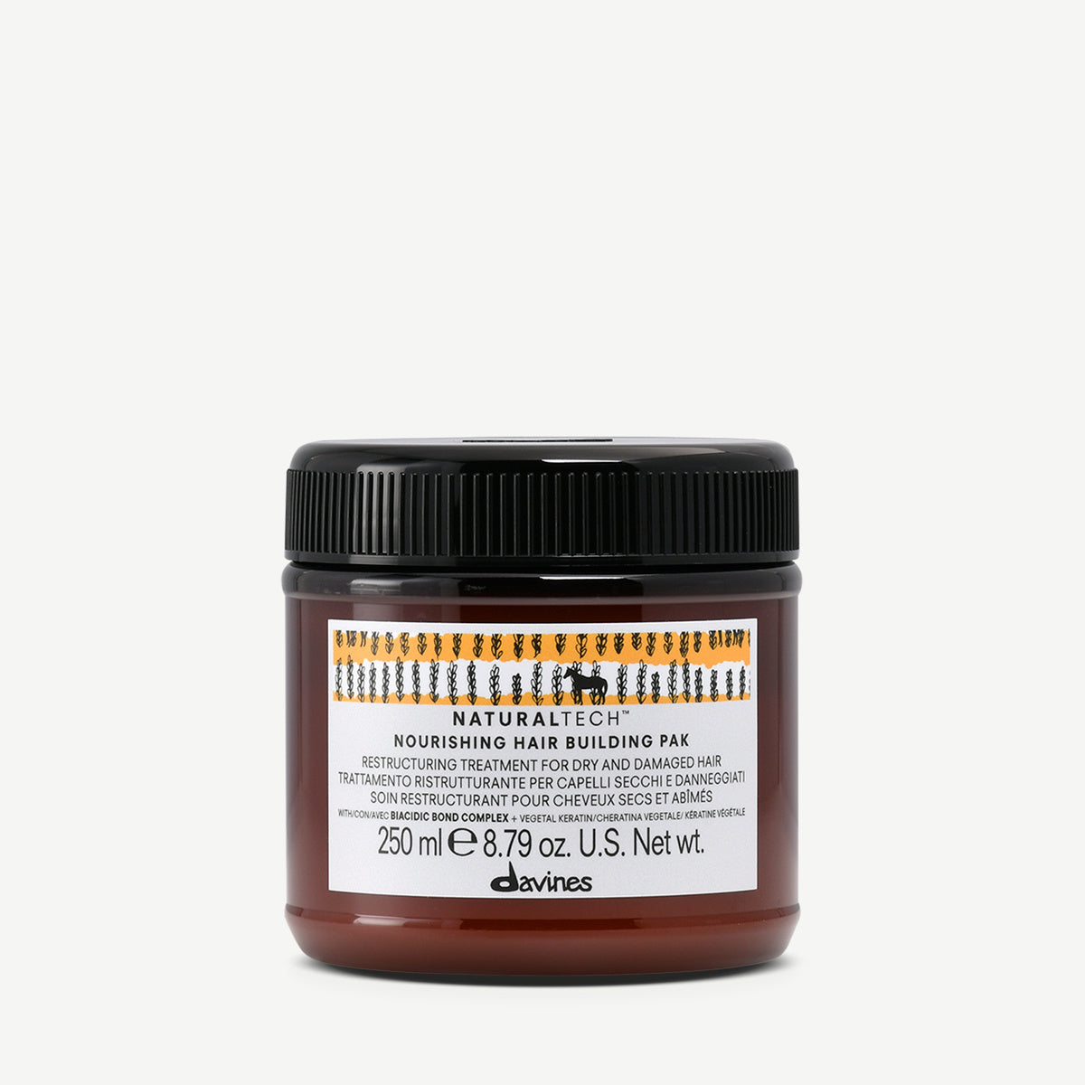 DAVINES DAVINES NATURALTECH maska do włosów Nourishing Hair Building Pak 250 ml — Składniki i ocena