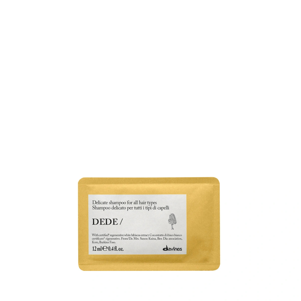 Davines DEDE Shampoo 12 ml – delikatne oczyszczanie, miękkość i lekkość włosów
