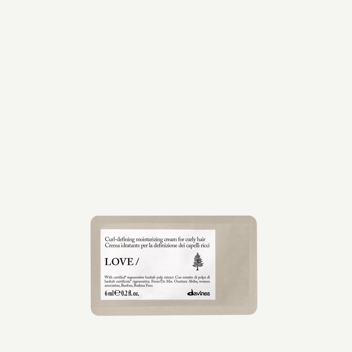 Davines LOVE CURL Cream 6 ml – nawilżenie, definicja i lekkie utrwalenie loków