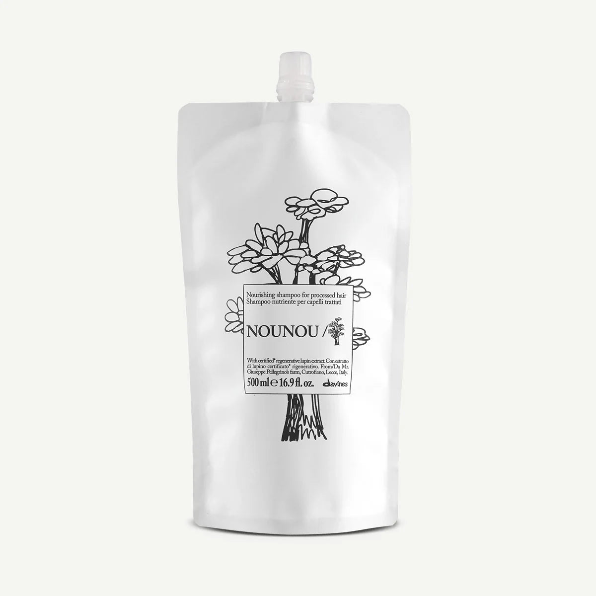 Davines NOUNOU Shampoo Refill 500 ml – szampon do włosów suchych i zniszczonych