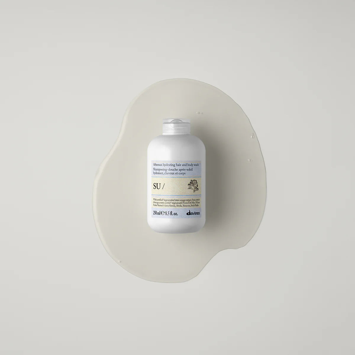 Davines SU Hair & Body Wash 250 ml – Nawilżający żel po opalaniu do włosów i ciała