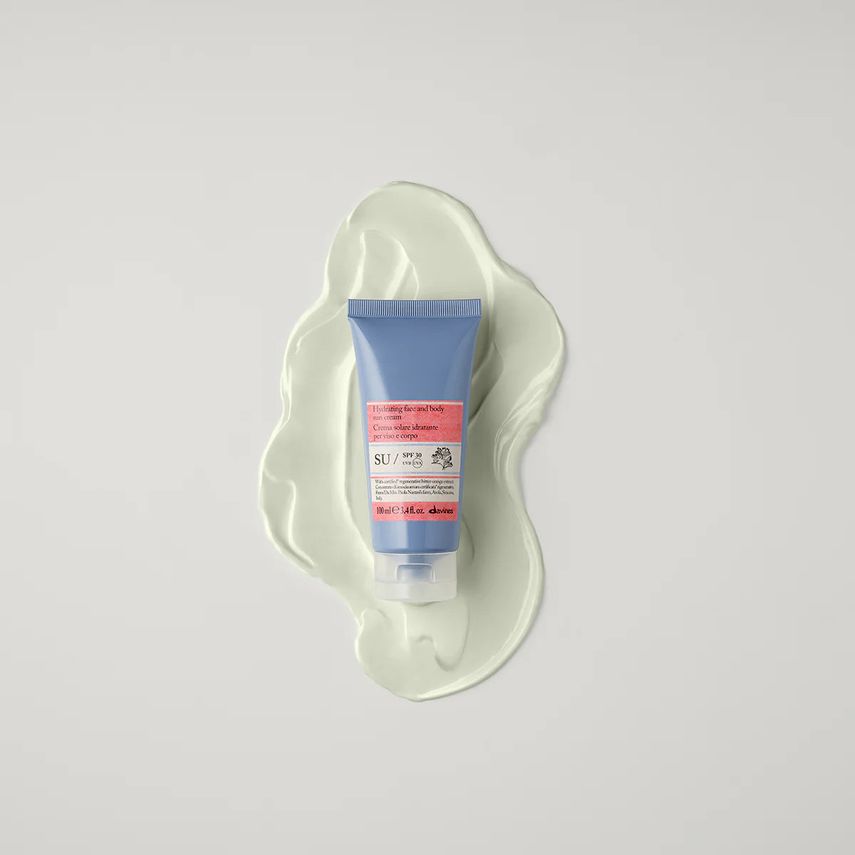 Davines SU Protective Cream SPF 30 100 ml – Nawilżający krem przeciwsłoneczny do twarzy i ciała SPF 30