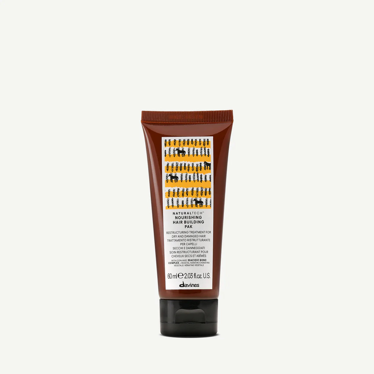 Davines Naturaltech Nourishing Hair Building Pak 60 ml – Odbudowująca maska do włosów zniszczonych
