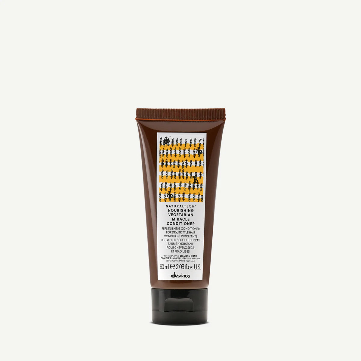 Davines Naturaltech Nourishing Vegetarian Miracle Conditioner 60 ml – Intensywnie nawilżająca odżywka do włosów suchych i łamliwych