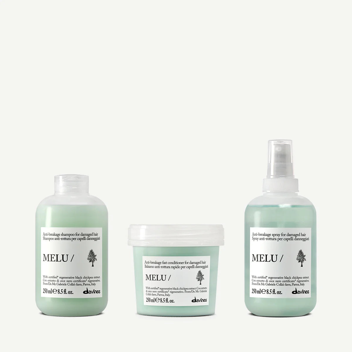 Davines MELU Shampoo 250 ml + MELU Conditioner 250 ml + MELU Hair Spray 250 ml
