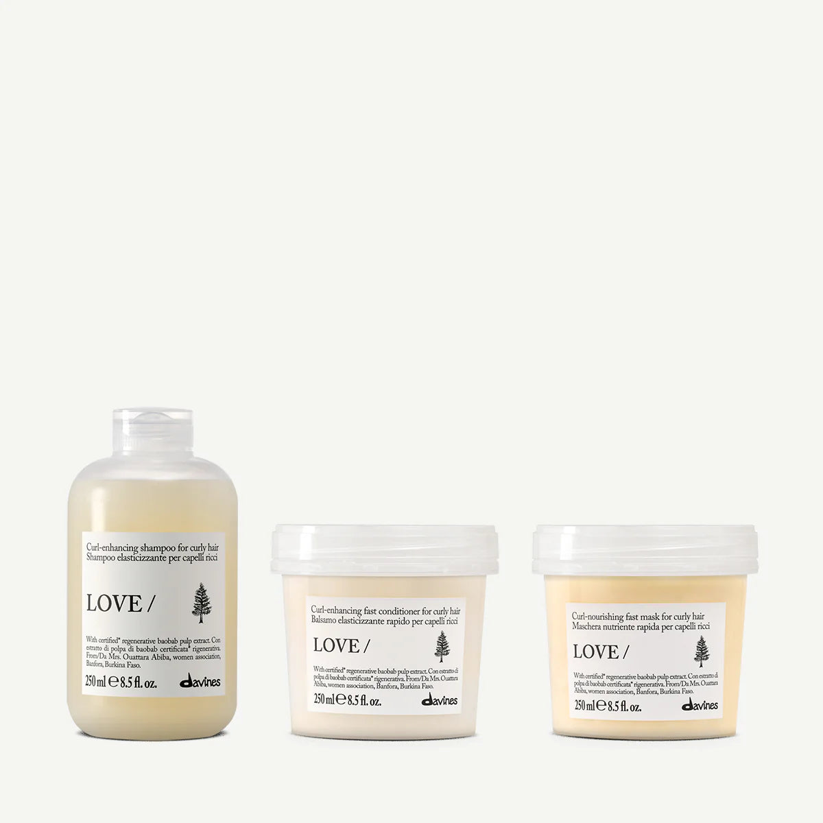 Davines LOVE CURL Shampoo 250 ml + LOVE CURL Conditioner 250 ml + LOVE CURL Hair Mask 250 ml