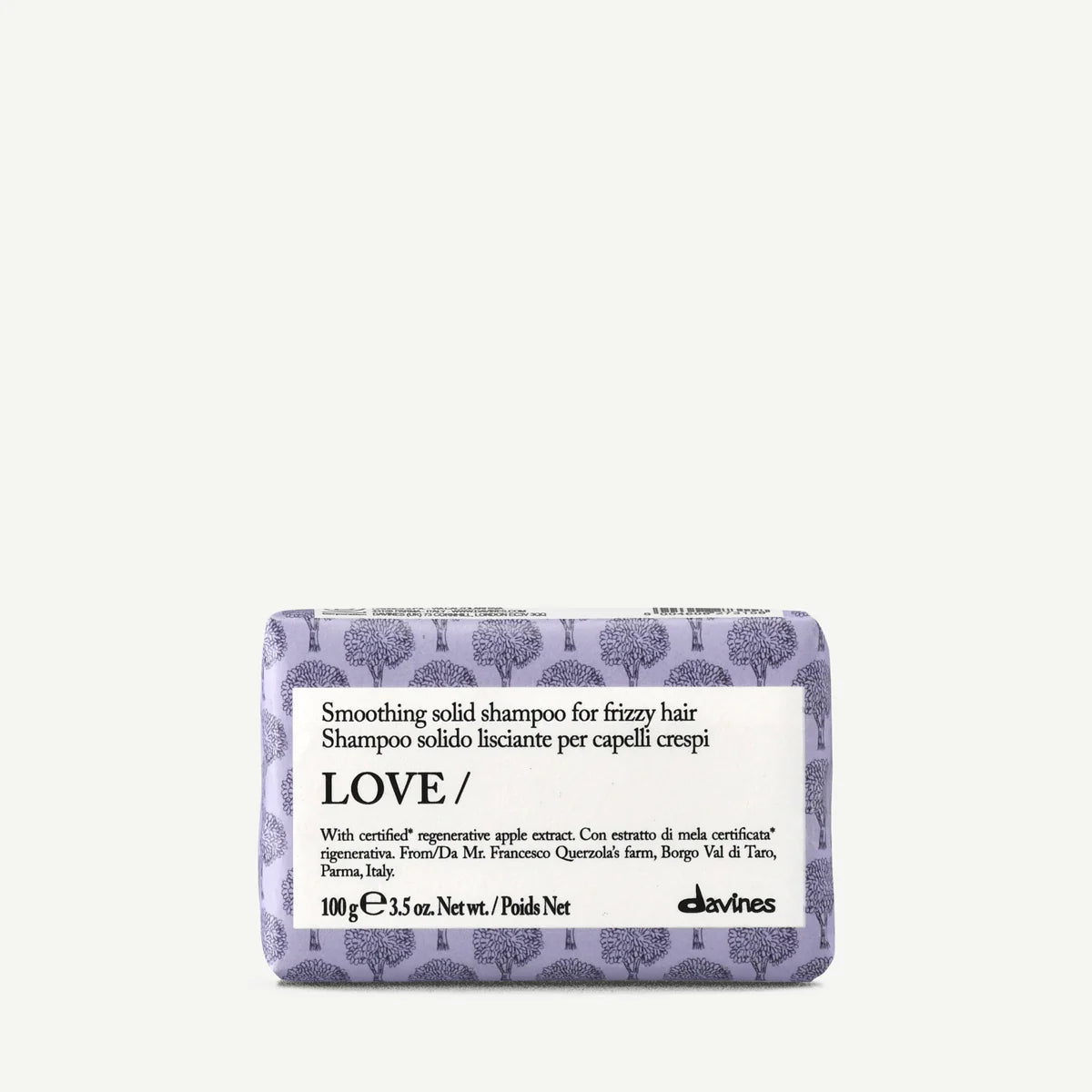 DAVINES NEW ESSENTIAL HAIRCARE szampon do włosów w kostce LOVE Smoothing Shampoo 100 g