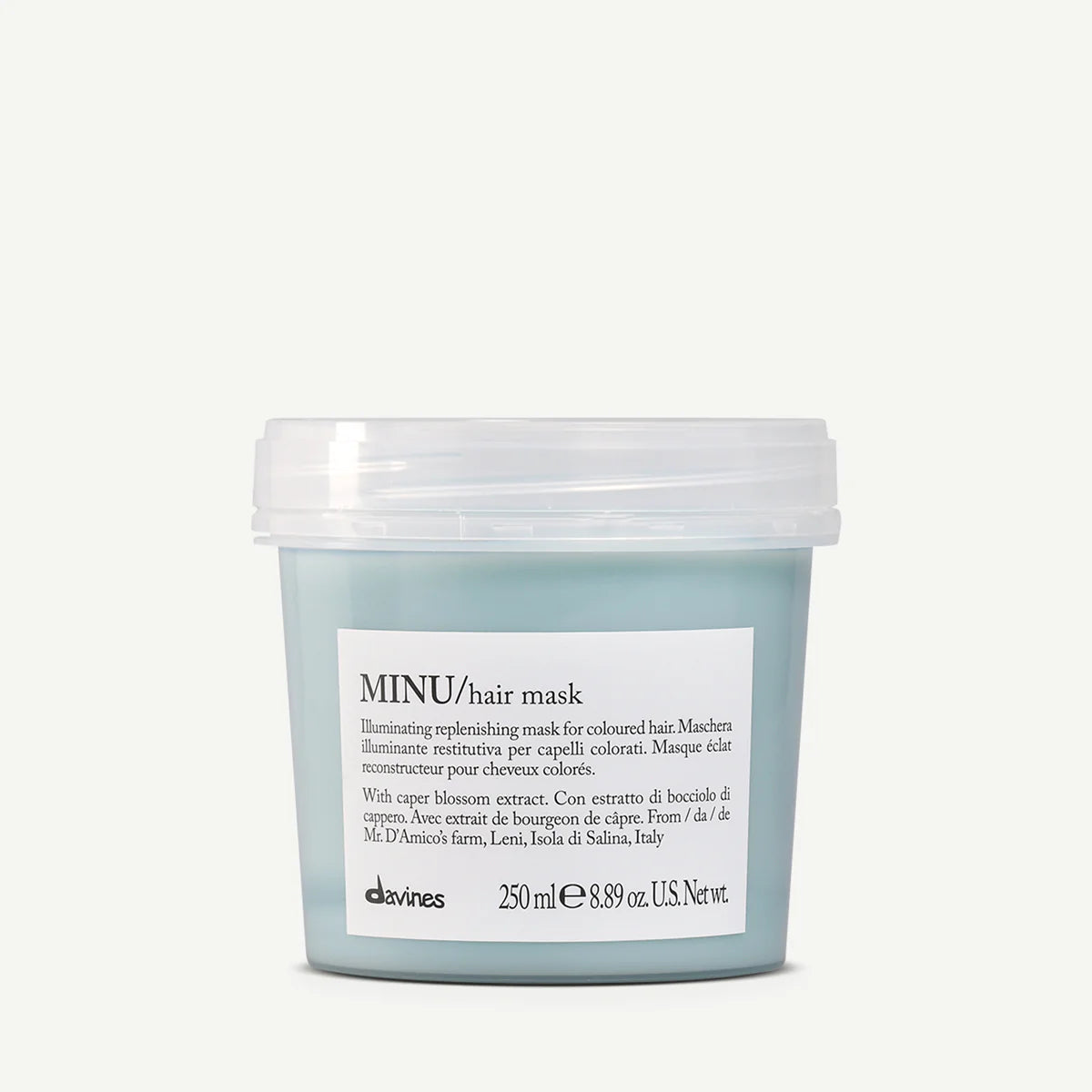 DAVINES MINU/HAIR MASK - ODBUDOWUJĄCA MASKA, NADAJĄCA WYJĄTKOWY BLASK 250 ML