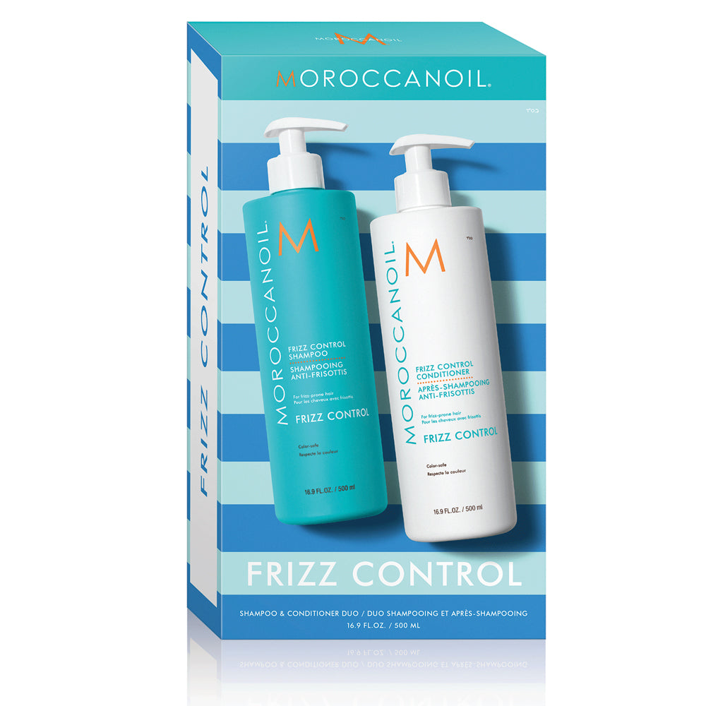 Moroccanoil Frizz Control zestaw wygładzający włosy puszące się | szampon 500ml, odżywka 500ml