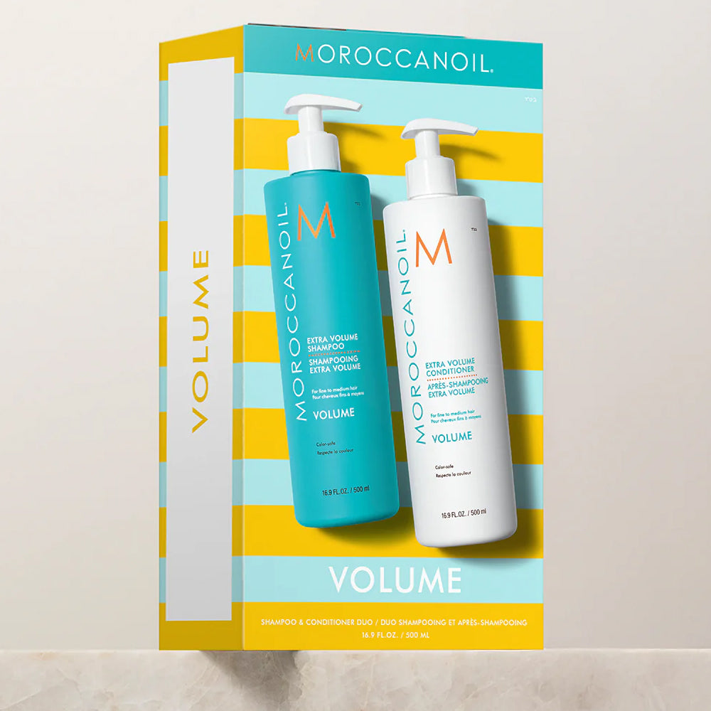 MOROCCANOIL Moroccanoil Volume Duo zestaw zwiększający objętość włosów cienkich | szampon 500ml, odżywka 500ml — Inhaltsstoffe i ocena