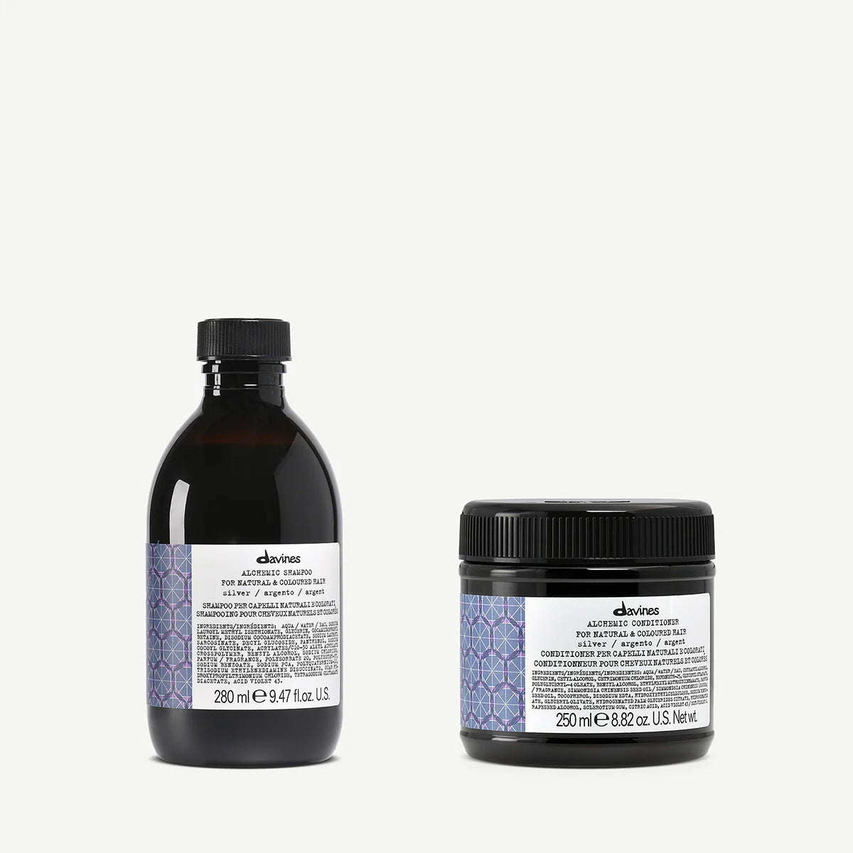 Zestaw Davines Alchemic Shampoo Silver 280 ml + Alchemic Conditioner Silver 250 ml