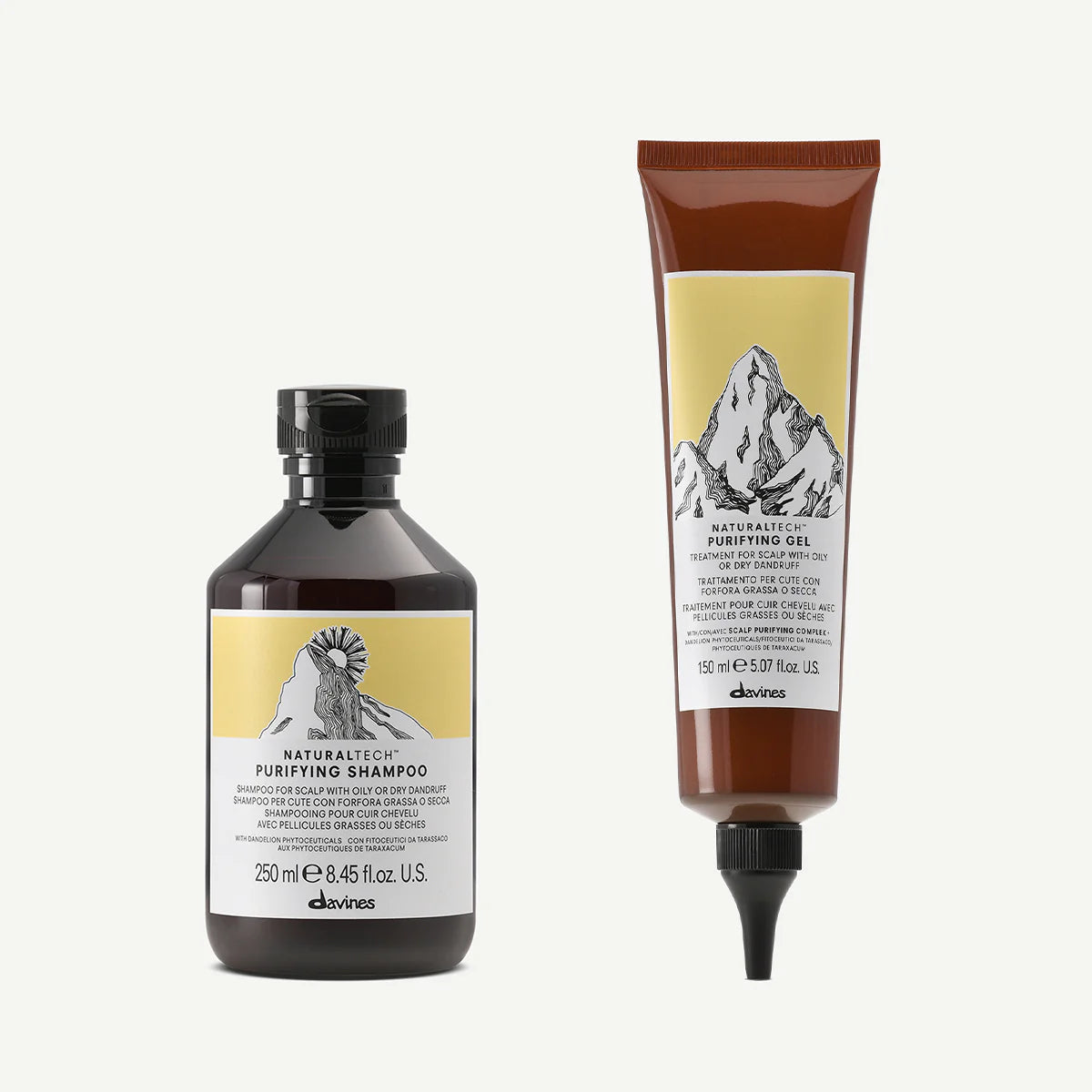 Zestaw Davines Naturaltech Purifying Shampoo 250 ml + Purifying Gel 150 ml