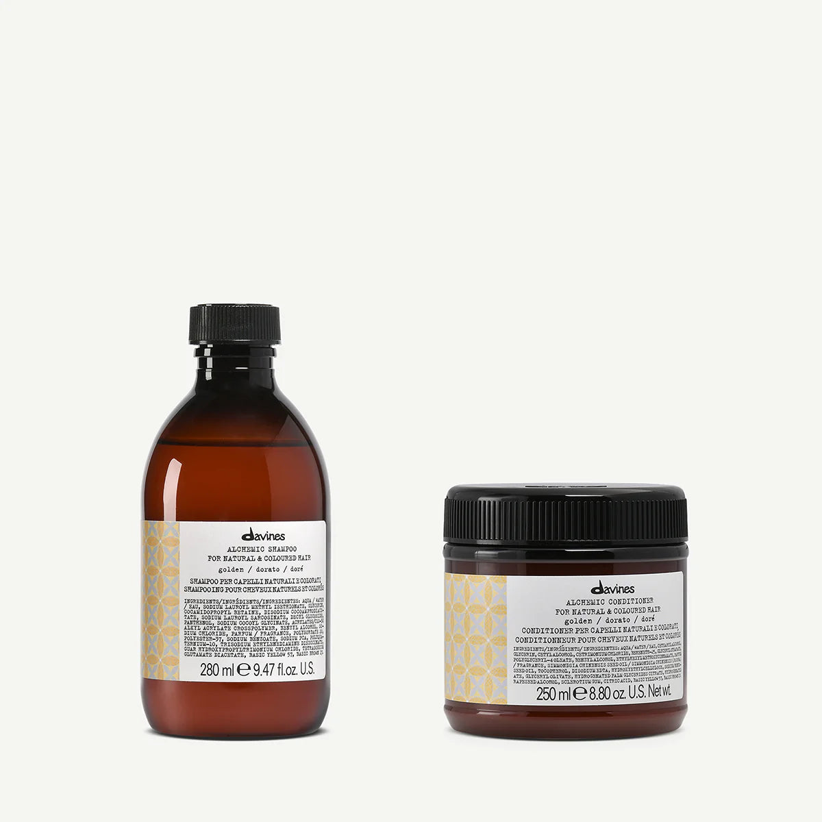 Zestaw Davines Alchemic Shampoo Golden 280 ml + Alchemic Conditioner Golden 250 ml