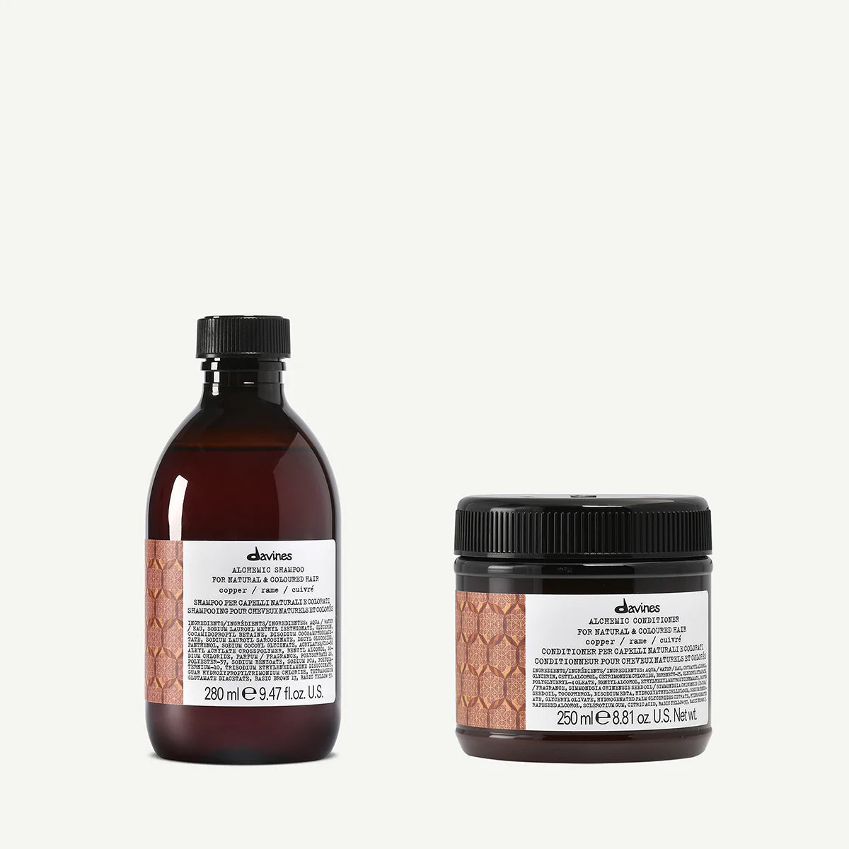 Zestaw Davines Alchemic Shampoo Copper 280 ml + Alchemic Conditioner Copper 250 ml